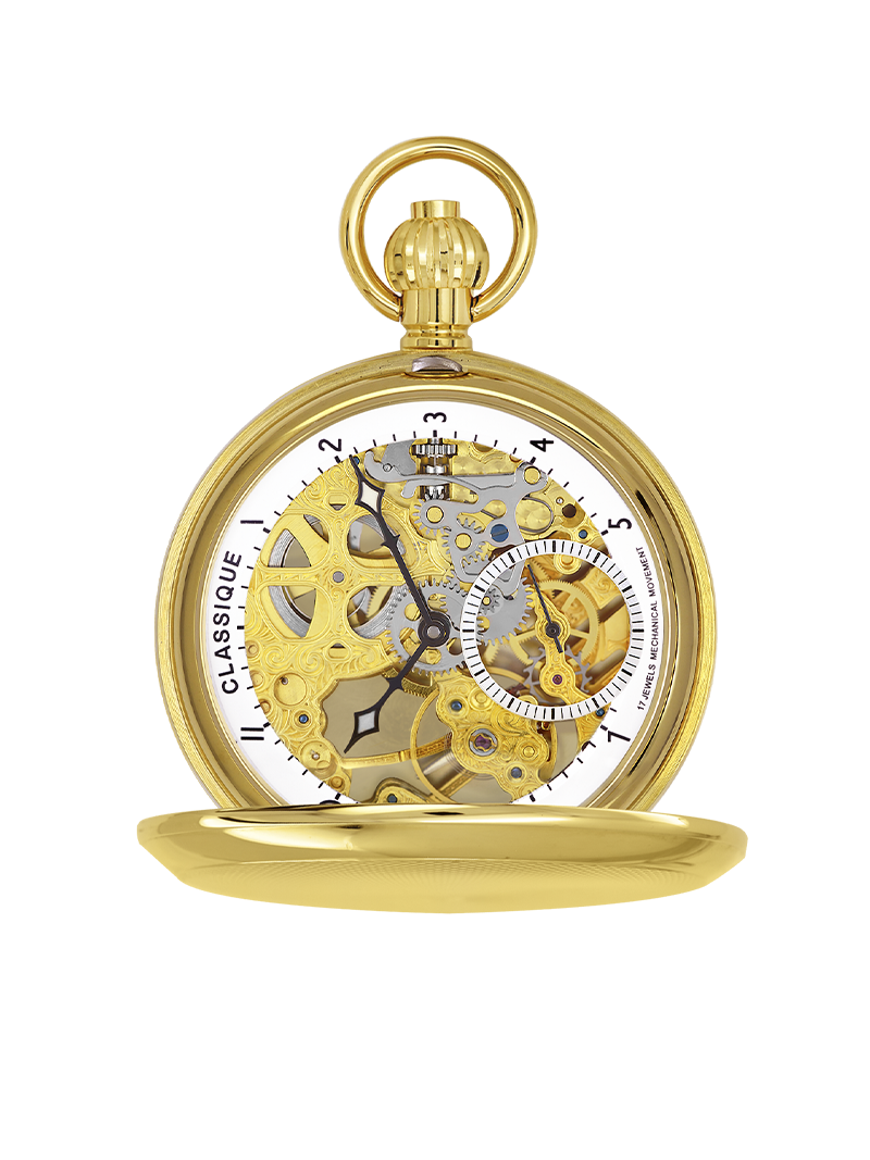 Case Gold Plated Dial Skeleton Dial Arabic 