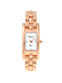 Case Two Tone Rose Gold Plated Stainless Steel Dial Mother of Pearl Dial Stone Bracelet