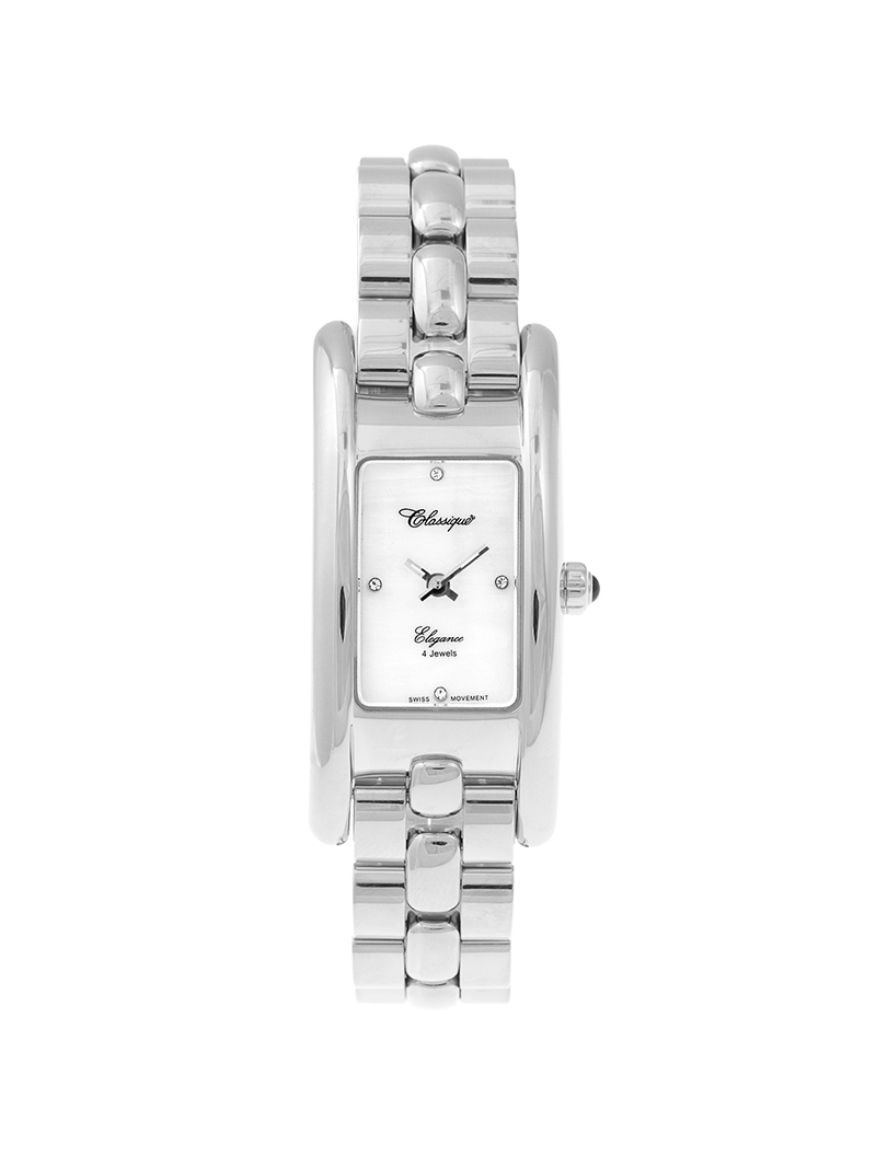 Case Stainless Steel Dial Mother of Pearl Dial Stone Bracelet