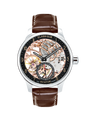 Case Stainless Steel Dial Black Dial Rose Arabic Leather Brown