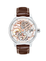 Case Stainless Steel Dial White Dial Rose Roman Leather Brown