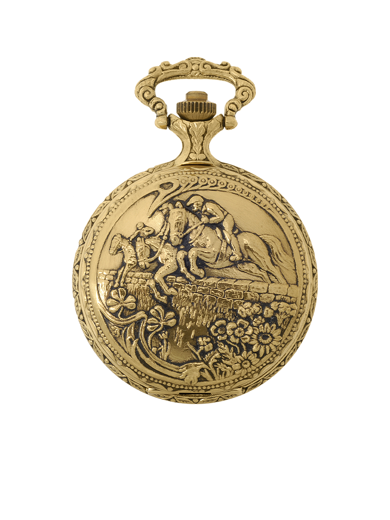 Case Antique Gold Tone Dial White Dial Arabic 