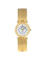 Case Gold Plated Stainless Steel Dial Mother of Pearl Dial Black Arabic Half Bangle