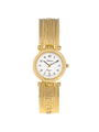 Case Gold Plated Stainless Steel Dial White Dial Black Arabic Half Bangle