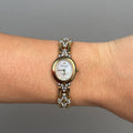 Case Gold Plated Stainless Steel Dial Mother of Pearl Dial Roman Champagne Stone Bracelet