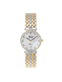 Case Two Tone Gold Plated Stainless Steel Dial Mother of Pearl Dial Diamond Bracelet