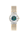 Case Two Tone Gold Plated Stainless Steel Dial Opal Dial Black Roman Bracelet