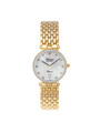 Case Gold Plated Stainless Steel Dial Mother of Pearl Dial Diamond Band Bracelet