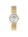 Case Gold Plated Stainless Steel Dial Mother of Pearl Dial Diamond Bracelet