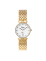 Case Gold Plated Stainless Steel Dial White Dial Diamond Band Bracelet