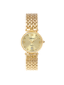 Case Gold Plated Stainless Steel Dial Champagne Dial Square Stone Bracelet