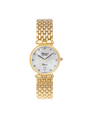 Case Gold Plated Stainless Steel Dial Mother of Pearl Dial Diamond Bracelet