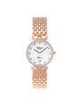 Case Rose Gold Plated Stainless Steel Dial White Dial Diamond Band Bracelet