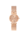 Case Rose Gold Plated Stainless Steel Dial Rose Dial Square Stone Bracelet