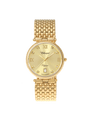 Case Gold Plated Stainless Steel Dial Champagne Dial Square Stone Bracelet