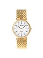 Case Gold Plated Stainless Steel Dial White Dial Black Arabic Bracelet