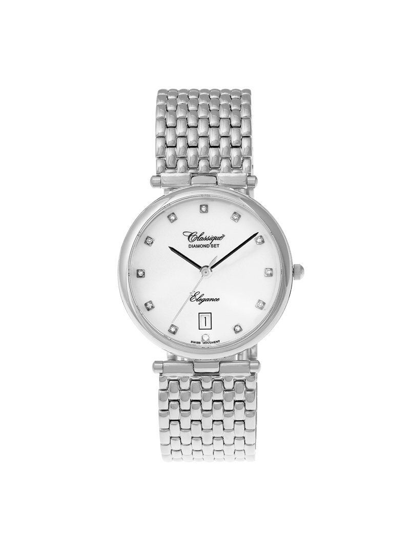 Case Stainless Steel Dial White Dial Diamond Bracelet