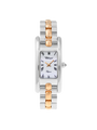 Case Two Tone Rose Gold Plated Stainless Steel Dial White Dial Black Roman Bracelet