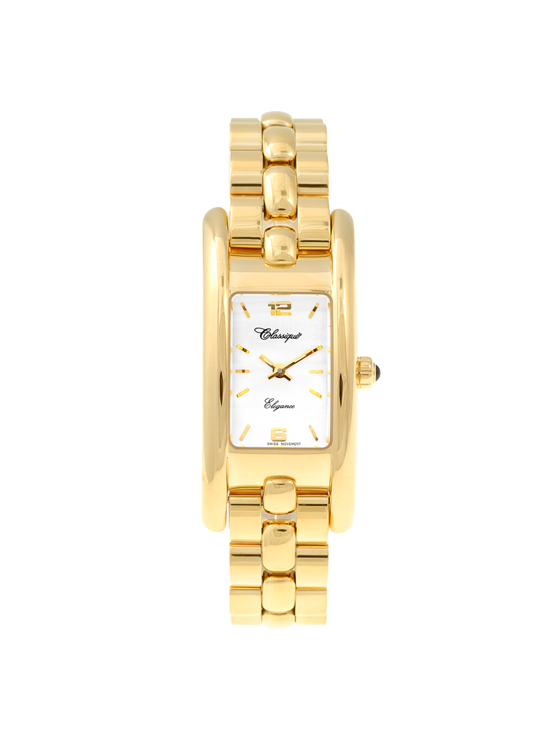 Case Gold Plated Stainless Steel Dial White Dial Roman Bracelet