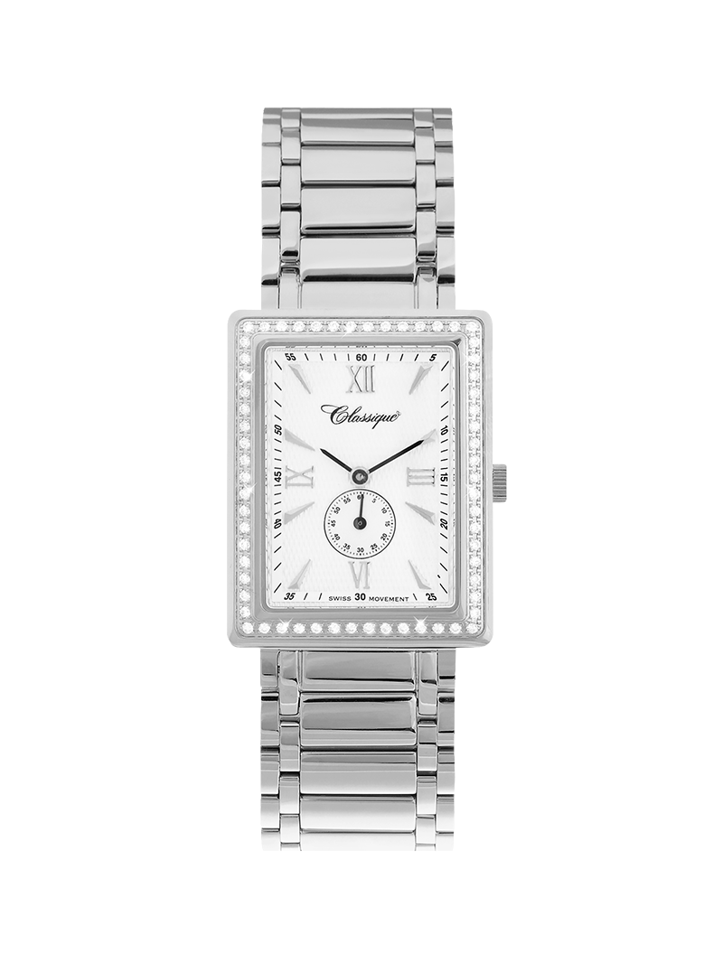 Case Stainless Steel Dial White Dial Silver Roman Bracelet