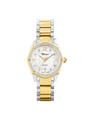 Case Two Tone Gold Plated Stainless Steel Dial Mother of Pearl Dial Diamond Bracelet