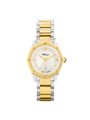 Case Two Tone Gold Plated Stainless Steel Dial Mother of Pearl Dial Champagne Arabic Band Bracelet