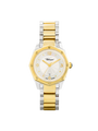 Case Two Tone Gold Plated Stainless Steel Dial Mother of Pearl Dial Champagne Arabic Bracelet