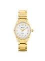 Case Gold Plated Stainless Steel Dial Mother of Pearl Dial Diamond Band Bracelet