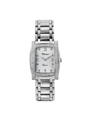 Case Stainless Steel Dial Silver Dial Square Stone Bracelet