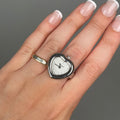 Case Rhodium Plated Stainless Steel Dial Silver Dial Round Ring