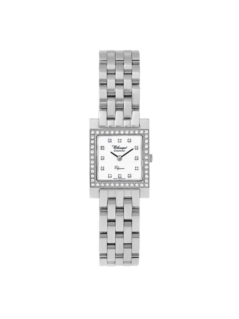 Case Stainless Steel Dial White Dial Diamond Bracelet