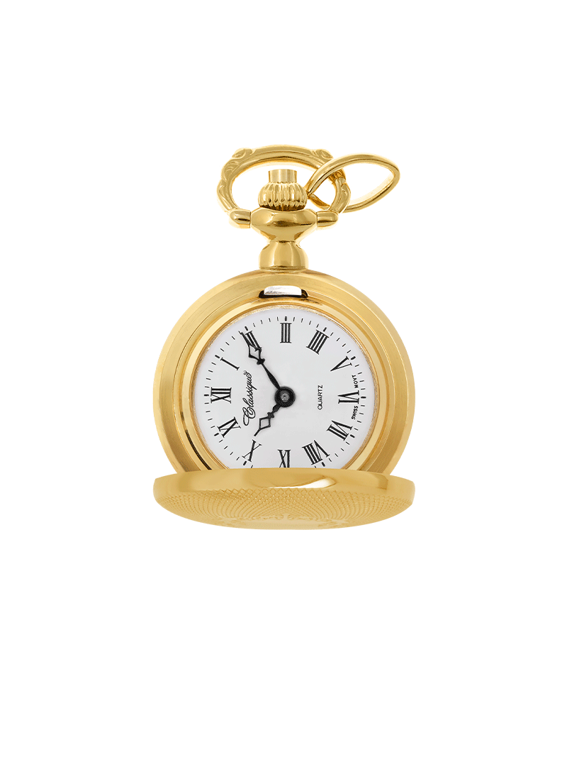 Case Gold Plated Dial White Dial Roman