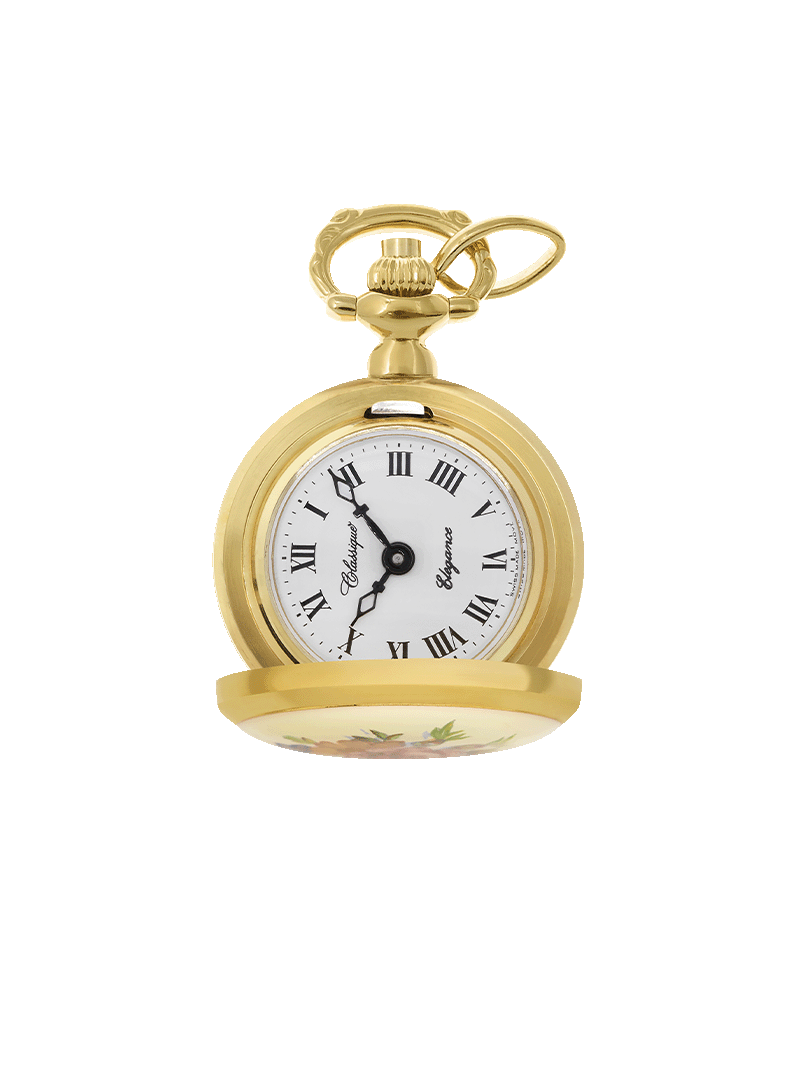 Case Gold Plated Dial White Dial Roman