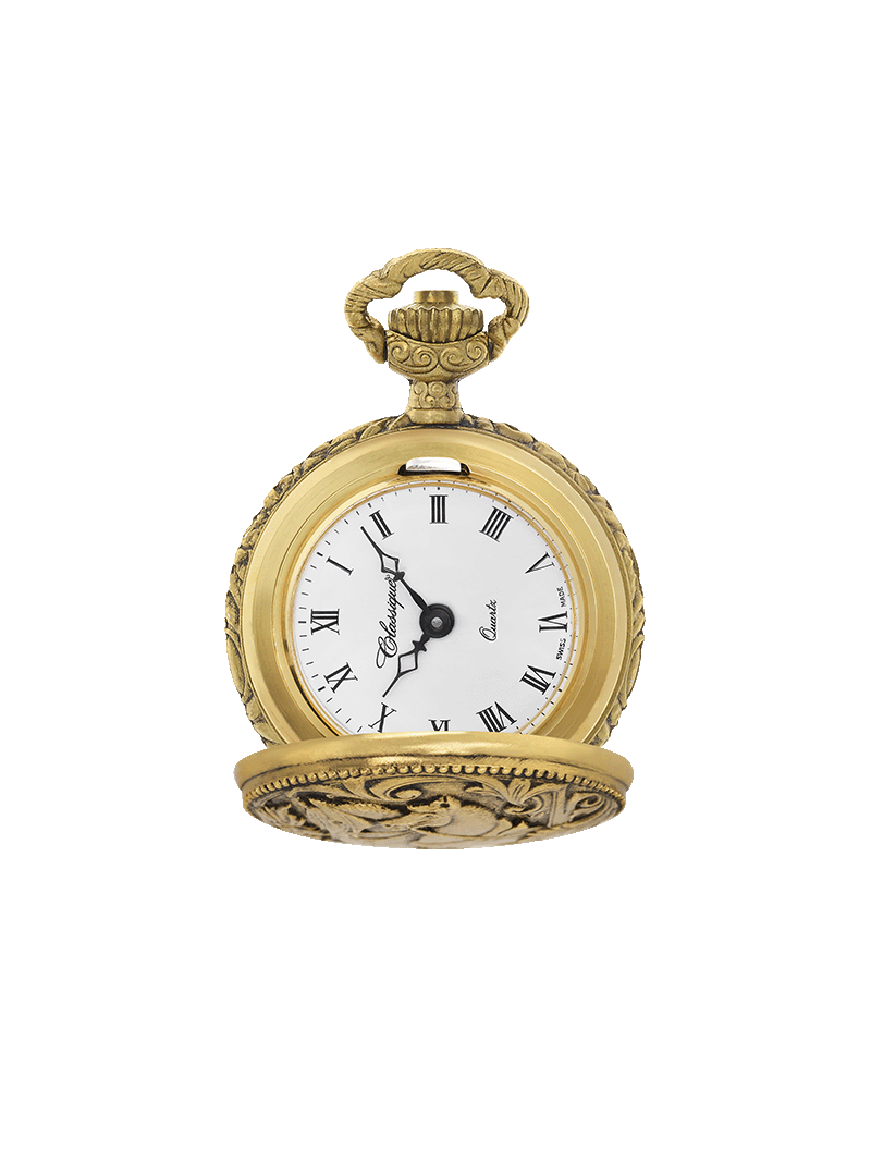 Case Antique Gold Tone Dial White Dial Black Roman