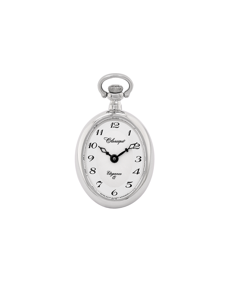 Case Rhodium Plated Dial White Dial Arabic