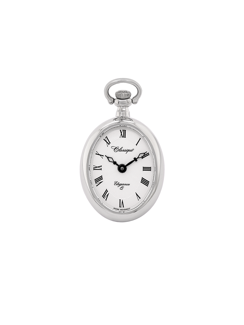 Case Rhodium Plated Dial White Dial Roman