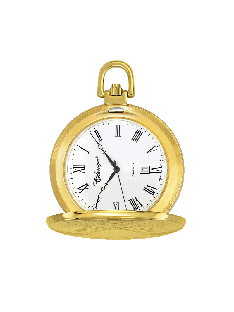 Case Gold Plated Dial White Dial Roman 