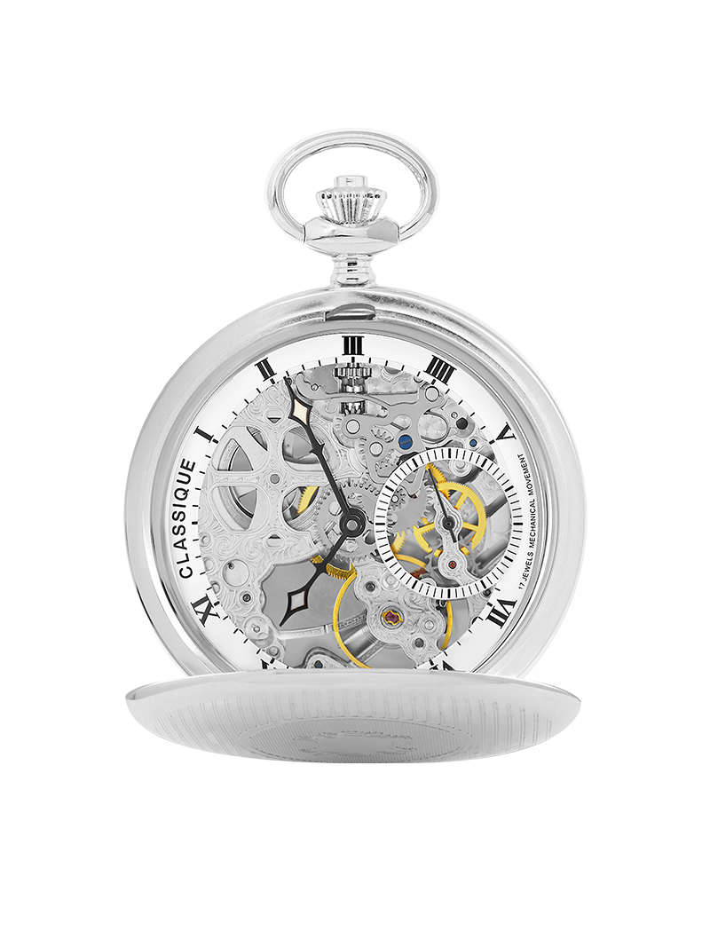 Case Sterling Silver Dial Skeleton Dial Roman 