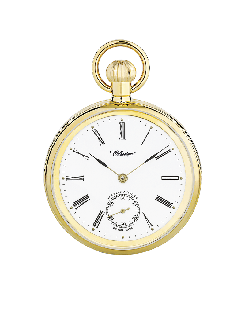 Case Gold Plated Dial White Dial Roman