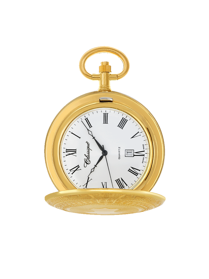 Case Gold Plated Dial White Dial Roman