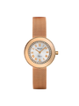 Case Rose Gold Plated Stainless Steel Dial Silver Dial Rose Roman Mesh Band