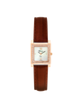 Case 14ct Rose Gold Dial Mother of Pearl Dial Rose Roman Leather Brown