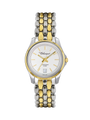 Case Two Tone Gold Plated Stainless Steel Dial White Dial Baton Bracelet